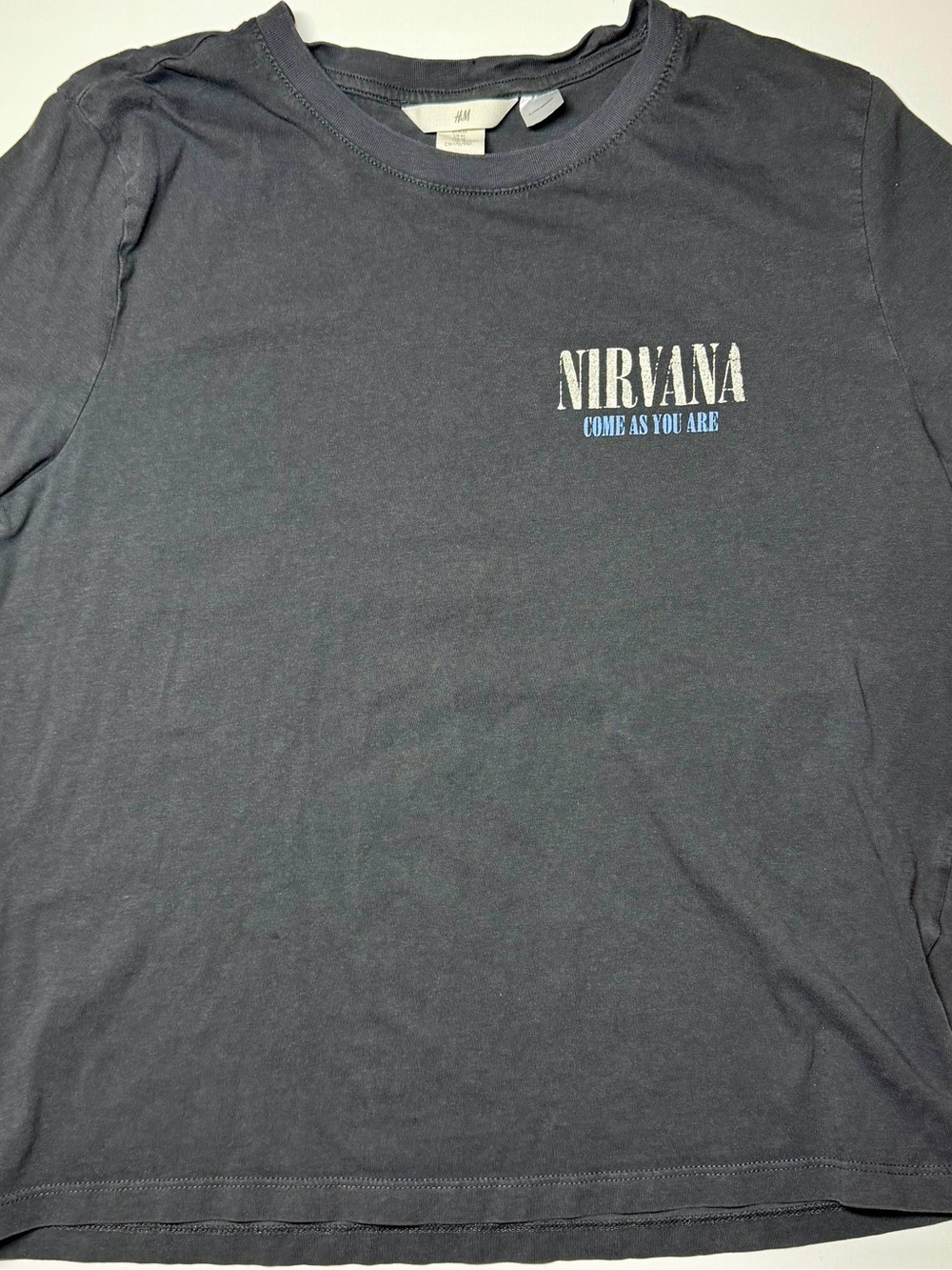 Nirvana Come As You Are Band Tee H&M Gray Wash Men’s Medium